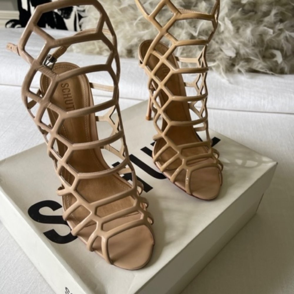 SCHUTZ, TAN,  SIZE 9B